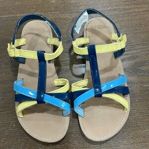 Gymboree 16 OT Spring 1 Blue and Yellow Sandals, Girl’s Size 12